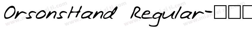 OrsonsHand Regular字体转换